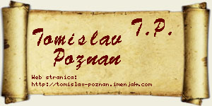 Tomislav Poznan vizit kartica